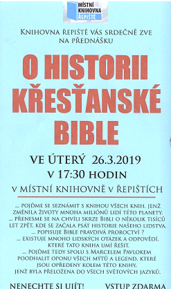 Leták Historie křesťanské bible