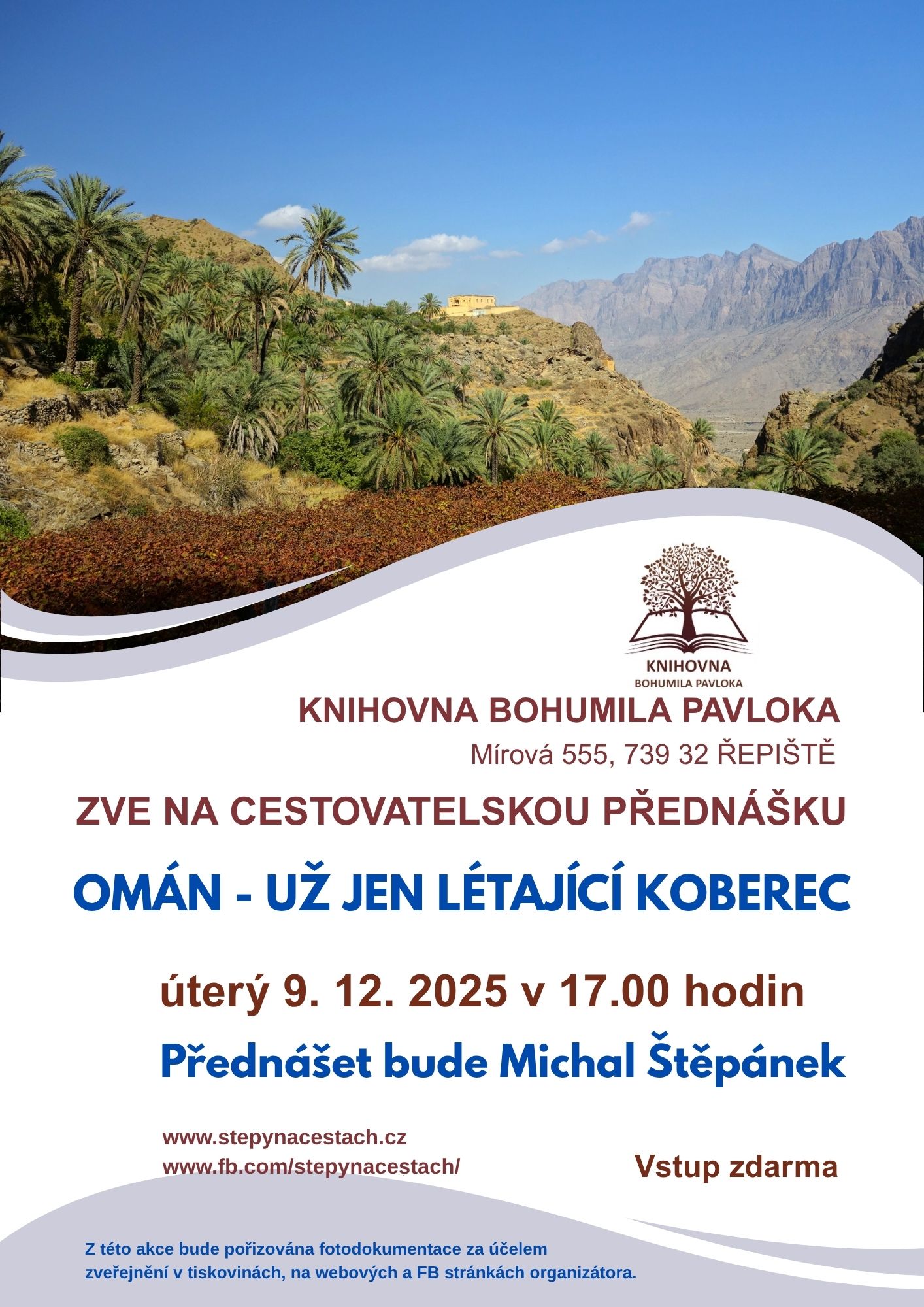 Přednáška s M. Štěpánkem Omán Řepiště