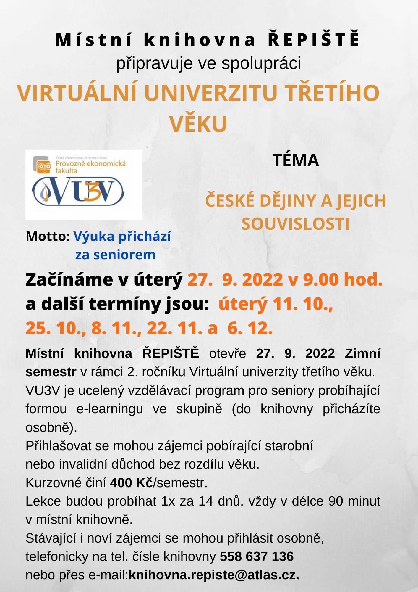 VU3V 2022 ŘEPIŠTĚ